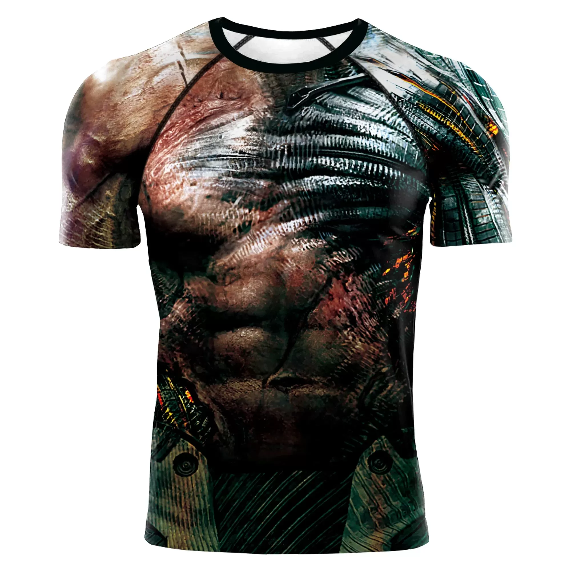 Warrior 'Duality | Man v Machine' Elite Short Sleeve Compression Rashguard