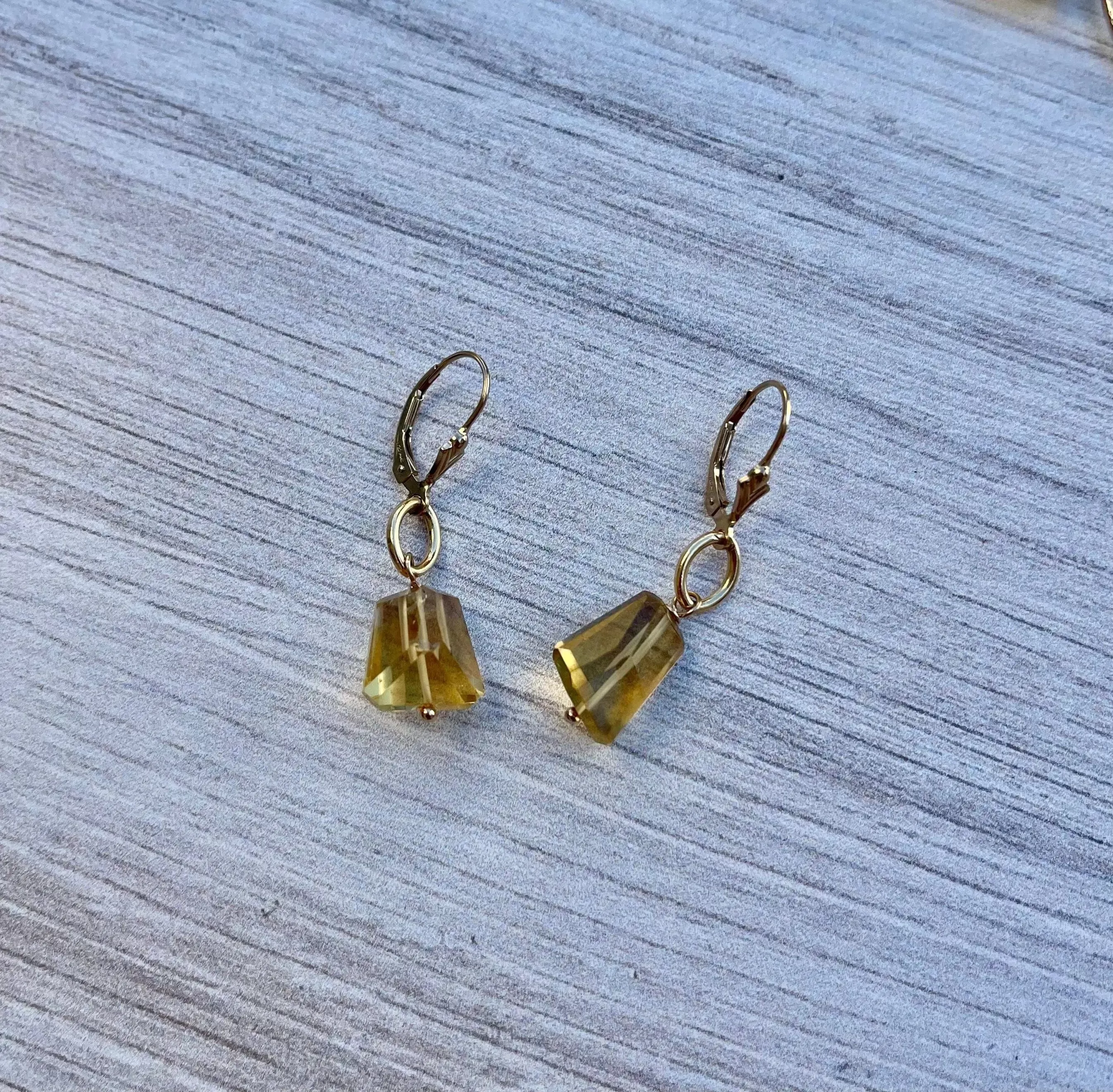 Whiskey Quartz 14K Gold Fill drops