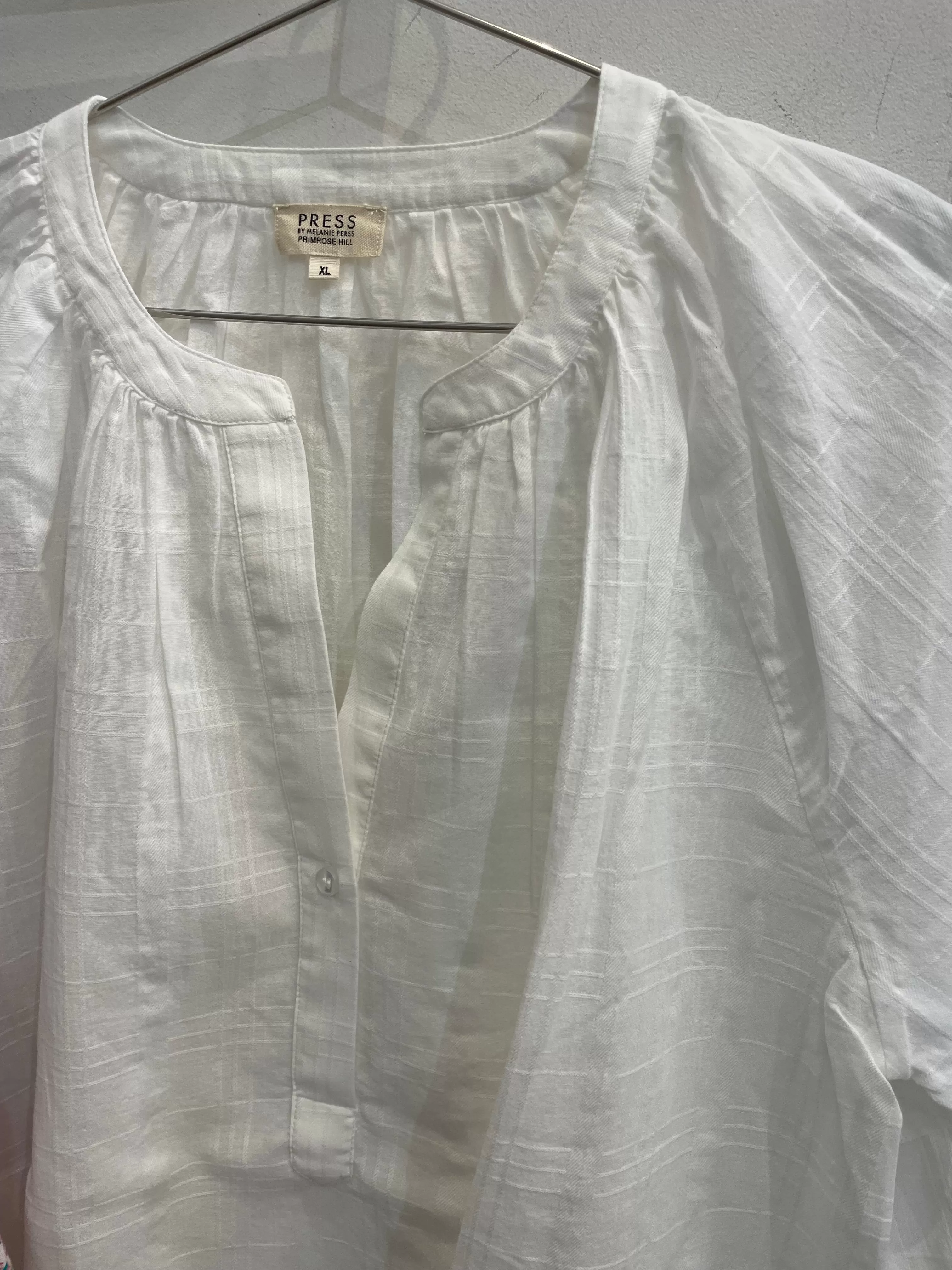 White cotton Mokka blouse