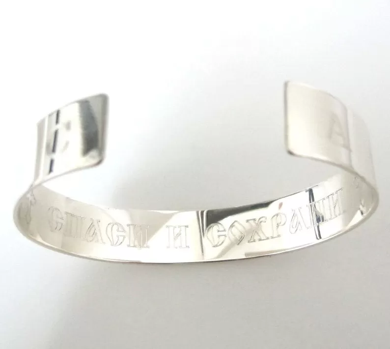 Wide Sterling Silver Cuff bracelet for Men