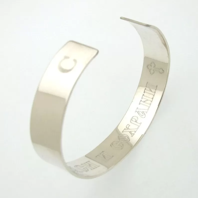 Wide Sterling Silver Cuff bracelet for Men