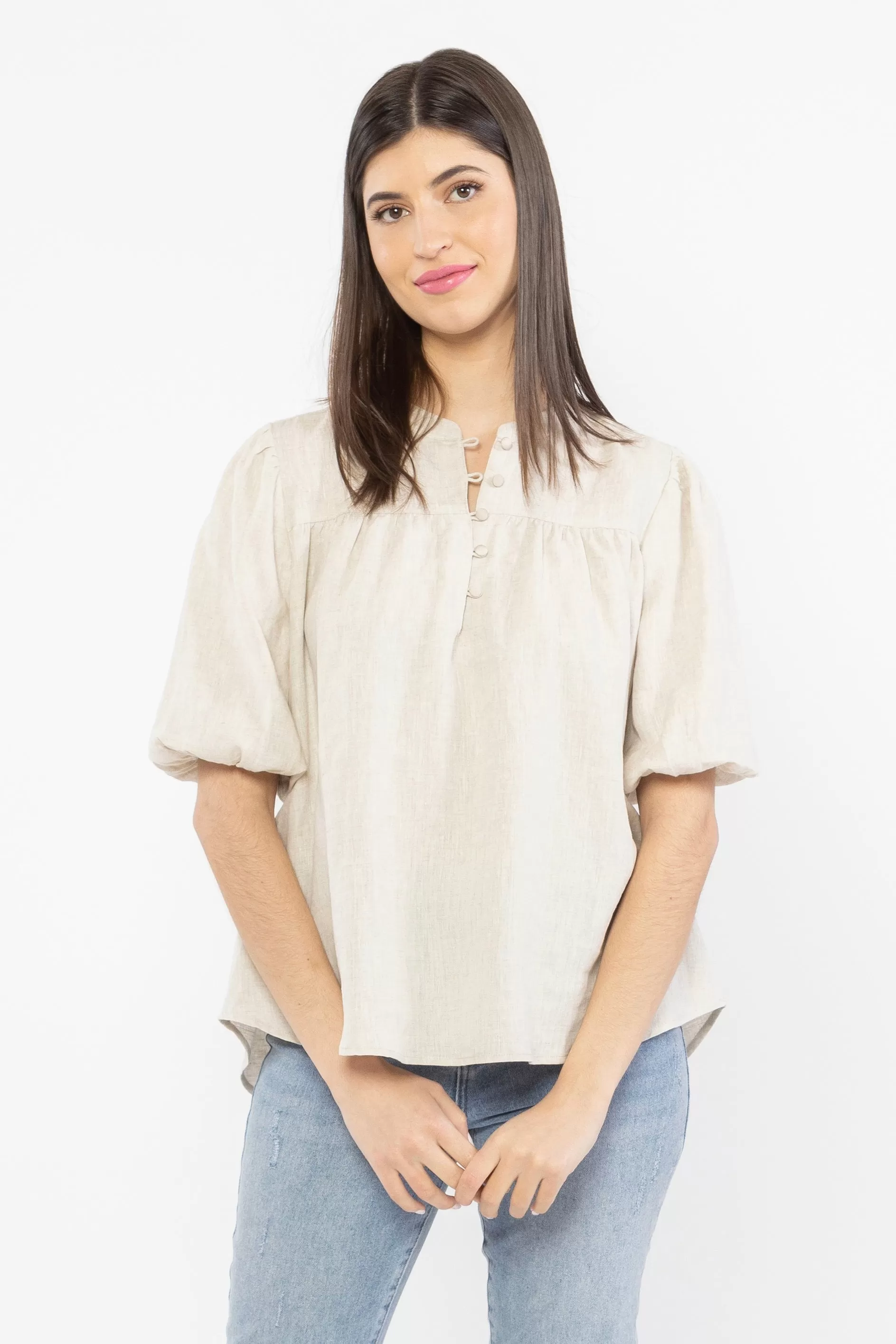 Wilderness Natural Linen Viscose SS Blouse