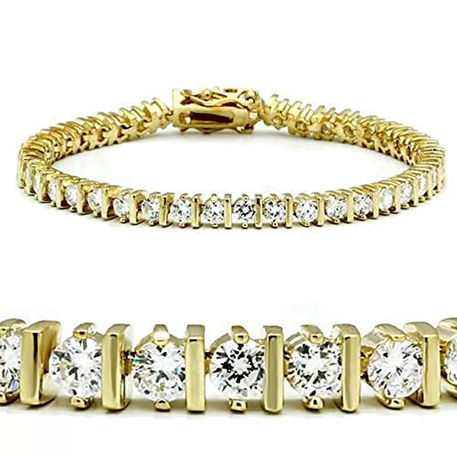 WildKlass Stainless Steel Western Bracelet Gold Women AAA Grade CZ Clear