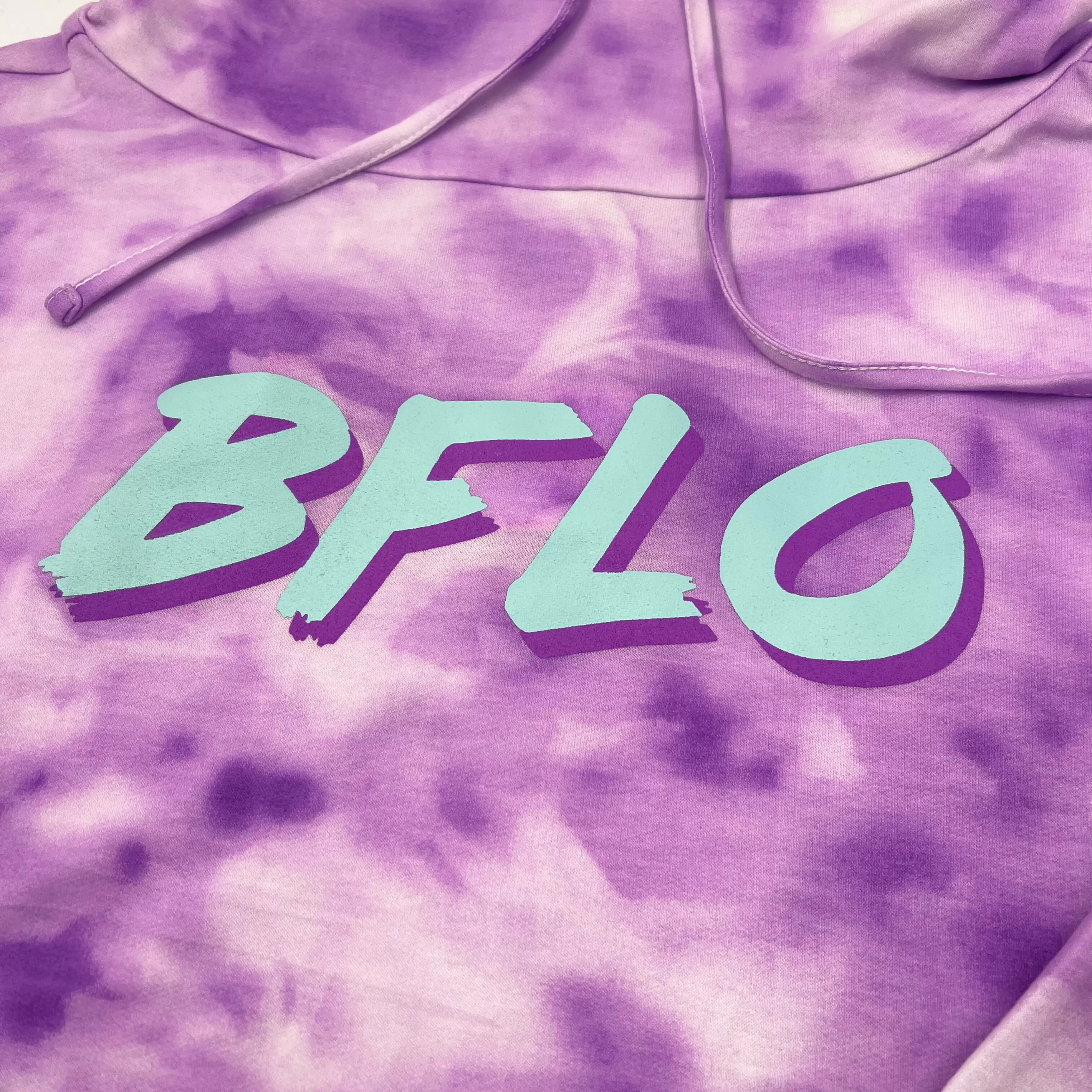 Women's BFLO Purple Tie Dye Mock Neck Sweatshirt