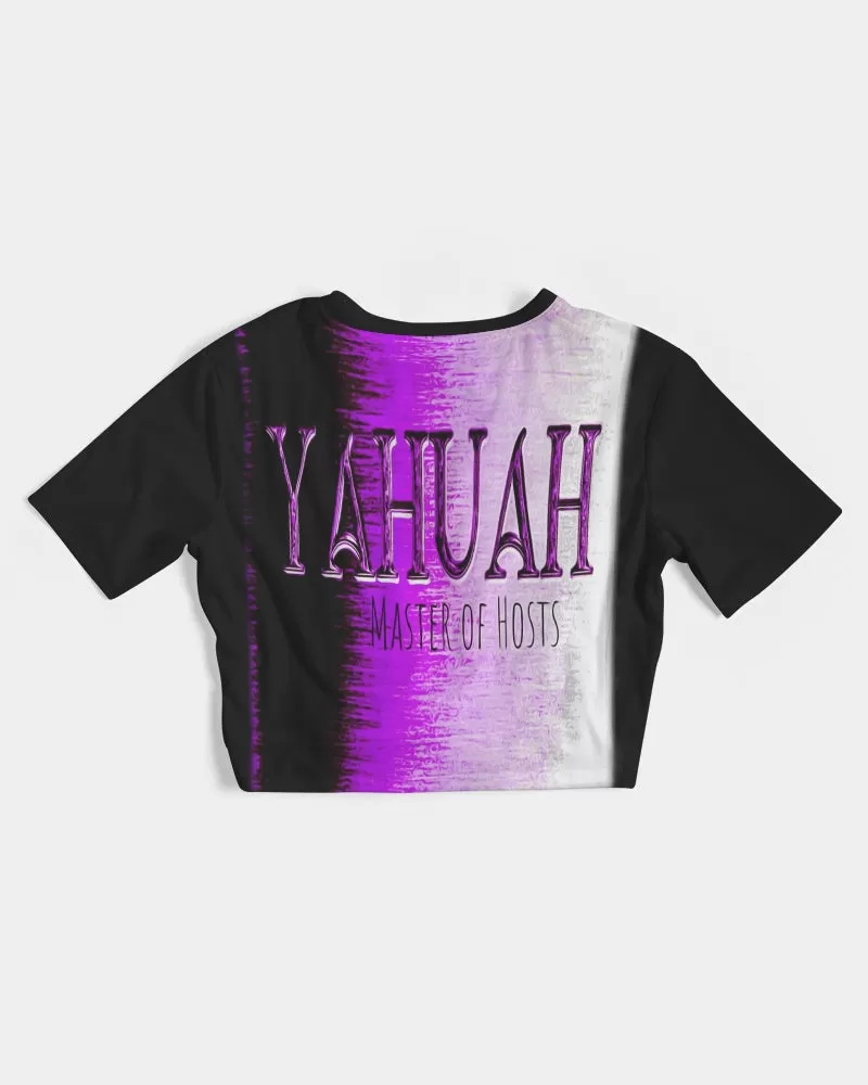 Yahuah-Master of Hosts 01-02 Designer Twist Front Cropped T-shirt