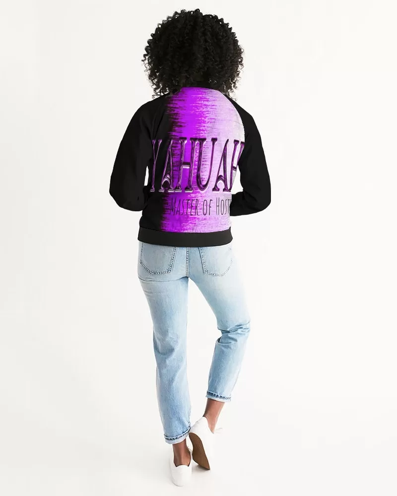 Yahuah-Master of Hosts 01-02  Ladies Designer Bomber Jacket