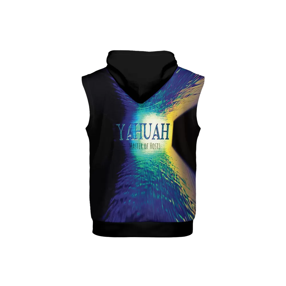 Yahuah-Master of Hosts 02-01 Designer Unisex Regular Fit Sleeveless Pullover Hoodie