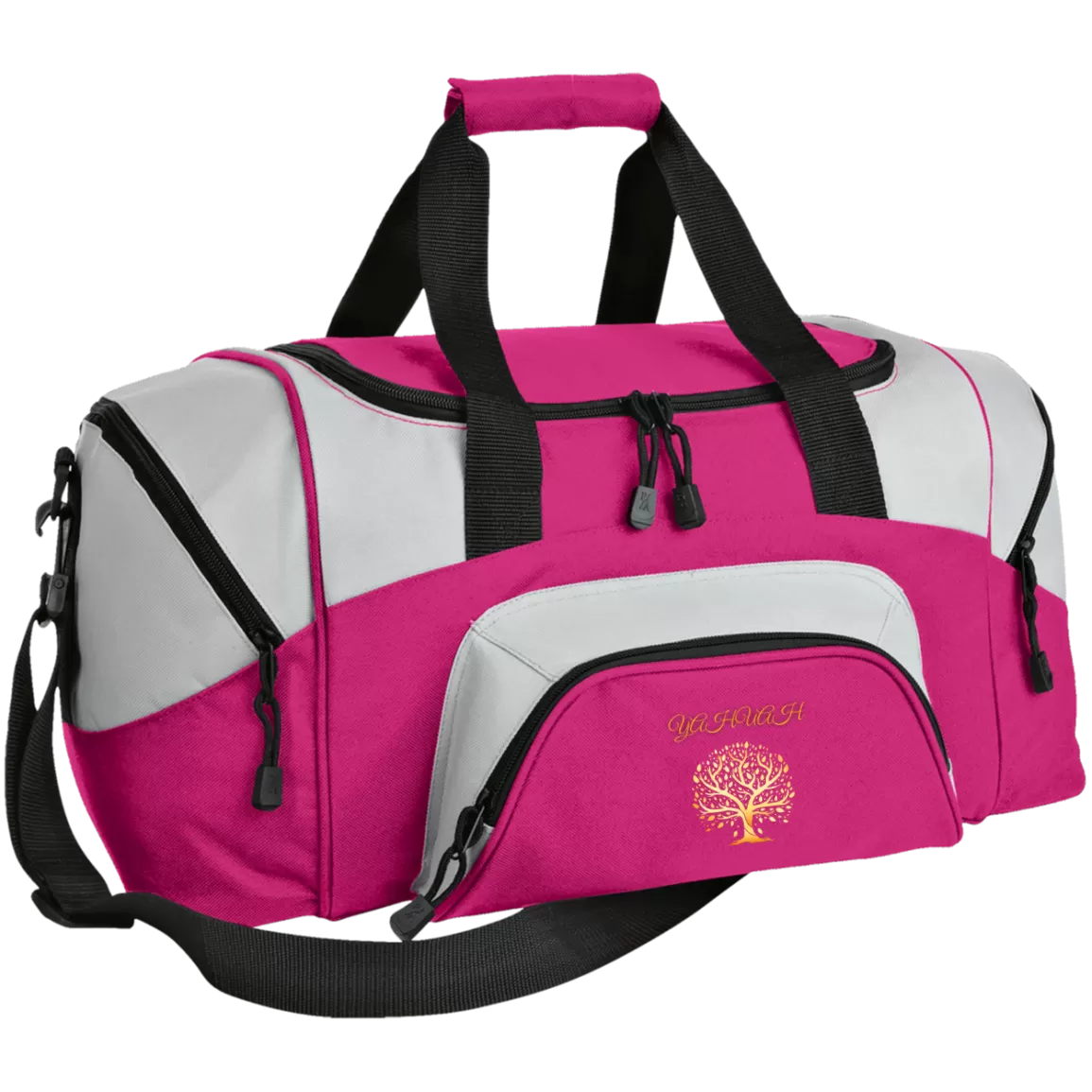 Yahuah-Tree of Life 01 Designer Port & Co. Colorblock Sport Duffel Bag (14 colors)