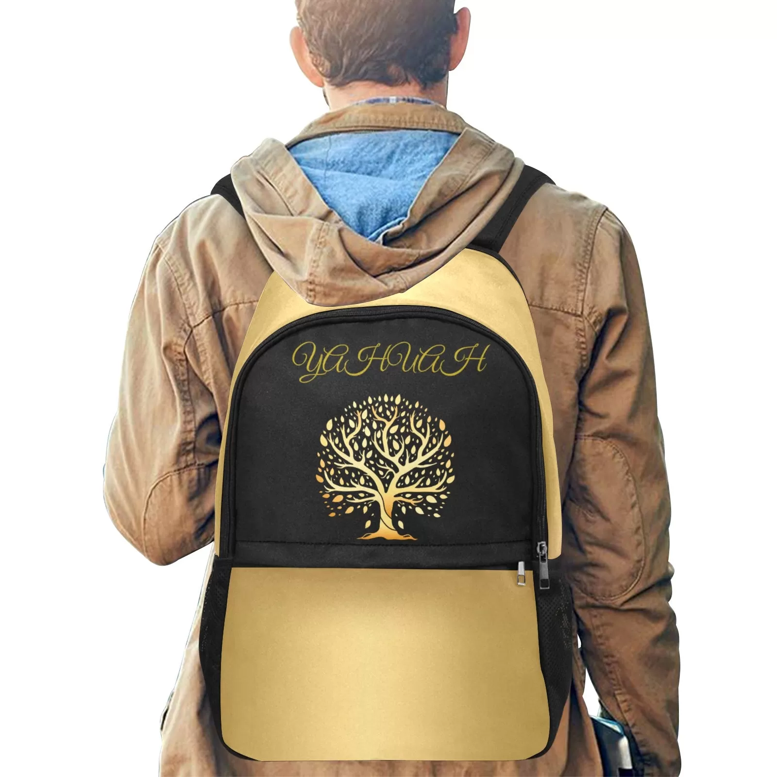 Yahuah-Tree of Life 01 Elect Designer Backpack with Side Mesh Pockets