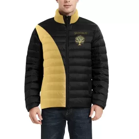 Yahuah-Tree of Life 01 Elect Men's Designer Stand Collar Puffer Jacket