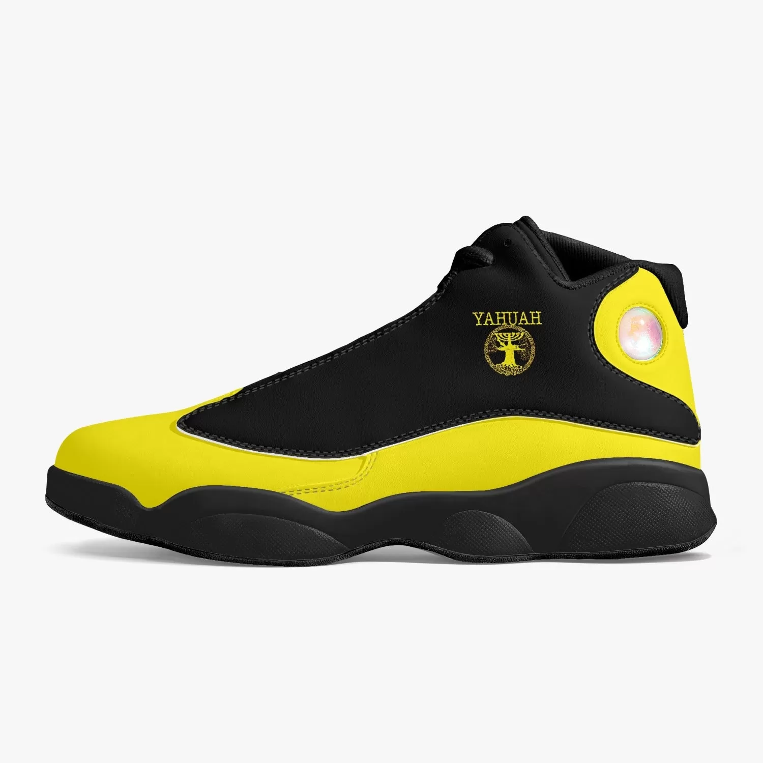 Yahuah-Tree of Life 02-01 Black Sole Unisex  Basketball Sneakers