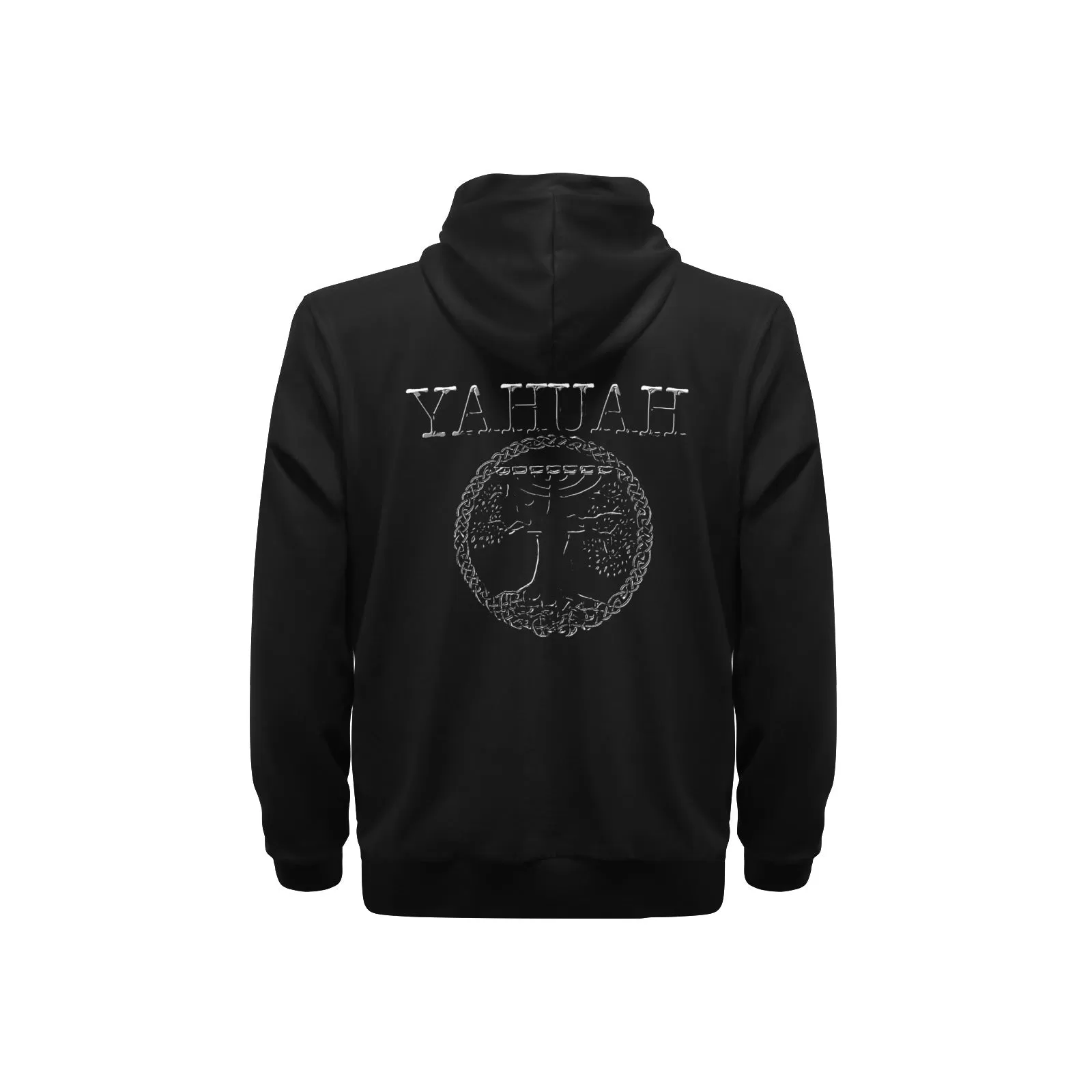 Yahuah-Tree of Life 02-04 Men's Designer High Neck Pullover Hoodie