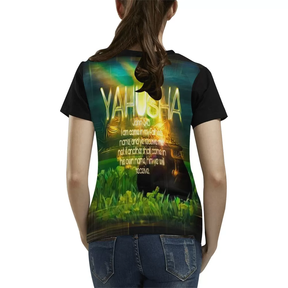 Yahuah Yahusha 03-01 Ladies Designer T-shirt