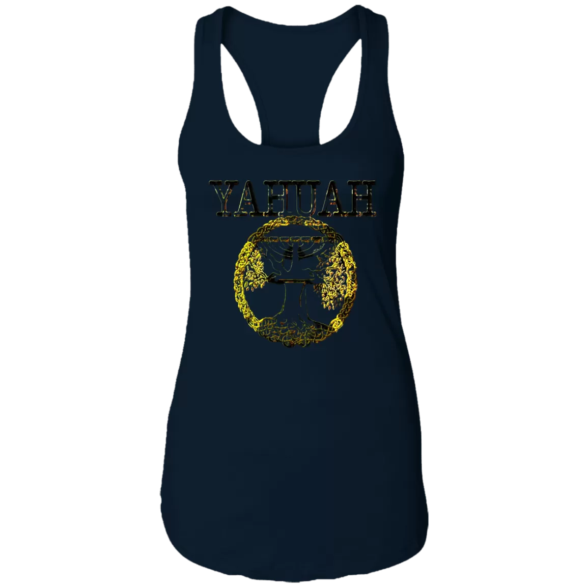 Yahuah Yahusha 04 Ladies Designer Ideal Racerback Tank Top (4 Colors)