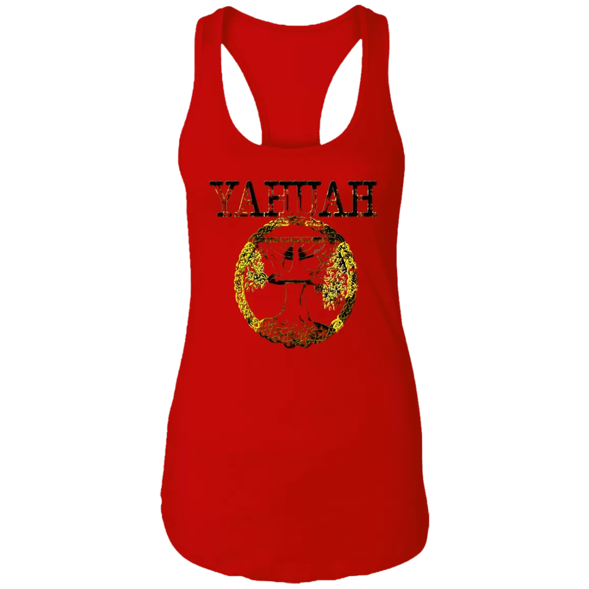 Yahuah Yahusha 04 Ladies Designer Ideal Racerback Tank Top (4 Colors)