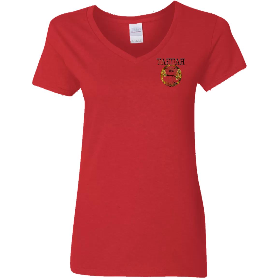 Yahuah Yahusha 04 Ladies Designer V-neck Cotton T-Shirt (4 Colors)