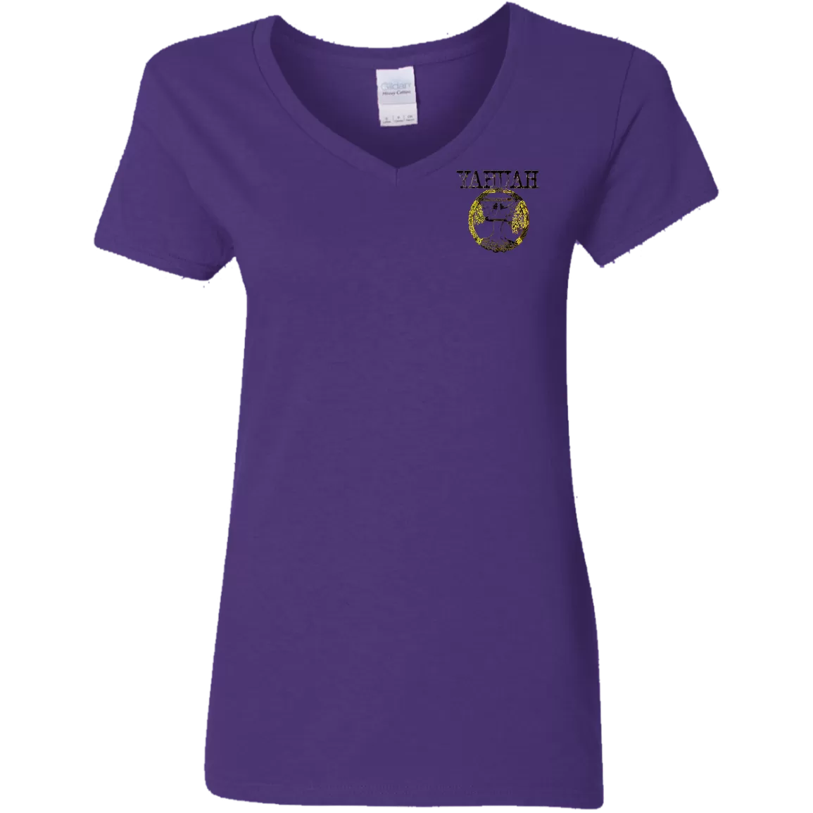 Yahuah Yahusha 04 Ladies Designer V-neck Cotton T-Shirt (4 Colors)