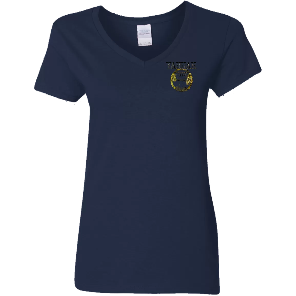 Yahuah Yahusha 04 Ladies Designer V-neck Cotton T-Shirt (4 Colors)